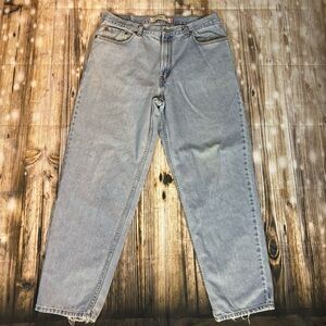 Levi’s 560 Mens Jeans Comfort Fit Loose 36 32 Light Wash Broken In Hole Seat Y2K